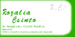 rozalia csinto business card