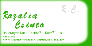 rozalia csinto business card